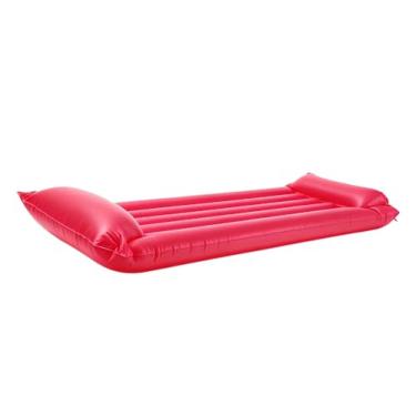 Imagem de Boia Colchao De Piscina Colchao Inflavel Liso 1 83m X 69cm Boia Adulto Peso 310g Ideal Praia Calma Descanso(Colchão Rosa)
