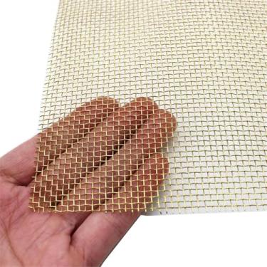Imagem de Filtragem Tecida De Bronze Pura Do Metal Da Rede De Arame Da Folha Lisa Resistente Aos Materiais Quadrados Ultrafinos Da Malha 210x300mm De 6 A 200, 20 Mesh Wire 0.4mm