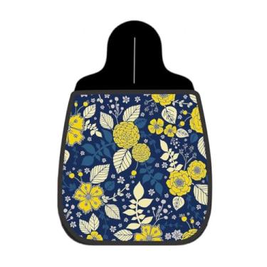 Imagem de Lixeira De Carro Organizador Lixinhocar Flores Laranja E Rosas Fundo Preto