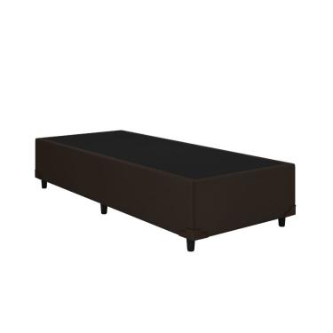 Imagem de Base Box Solteiro Corino Marrom 88x188 Blindado