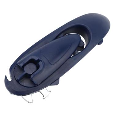 Imagem de Abridor de lata multifuncional 8 em 1 - abridor manual giratório ergonômico, ferramenta de cozinha de aço inoxidável para acampamento e casa, azul