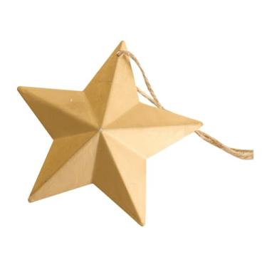 Imagem de Baoblaze Enfeite de árvore de Natal, pingente reutilizável, decoração para pendurar em ambientes internos, festa de Halloween, noivado, Estrela de Cinco Pontas