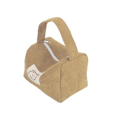 Imagem de Bolsa quadrada pequena com zíper de veludo – Bolsa elegante e espaçosa para uso diário e viagens