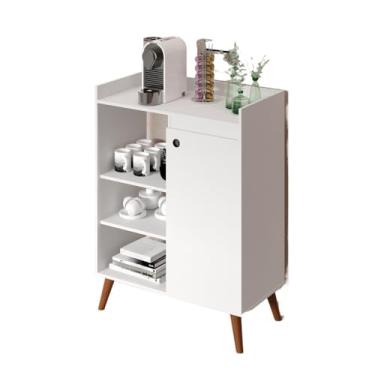 Imagem de Buffet Para Casa Barzinho Aparador 1 Porta Com Pés Palito(branco)