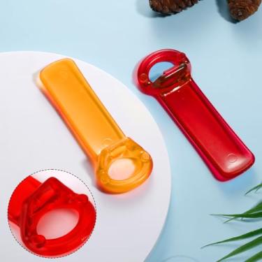 Imagem de 2 abridores de jarras, chave manual sem esforço, cerveja/tampa de garrafa/lata de conserva ferramenta de abridor de tampa para mulheres idosas mãos fracas (laranja, vermelho)