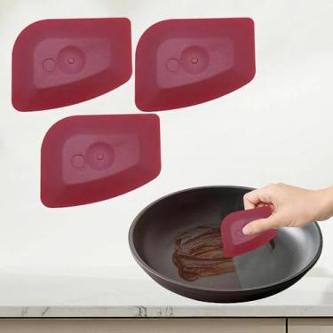 Imagem de Raspador de massa de plástico, 3 peças, raspador de bolo, gelo, utensílios de cozinha, cortador de pão, espátula de creme