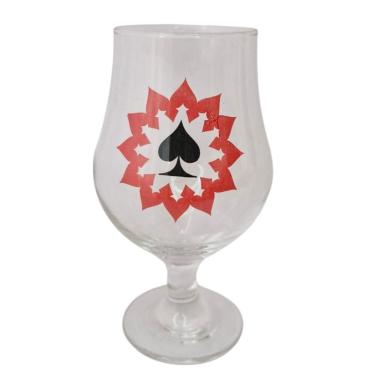 Imagem de Taça Copo Cerveja Vidro Naipe Espada Baralho 400Ml Presente