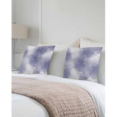 Imagem de Capas de almofada de mármore roxo 45,7 x 45,7 cm, arte moderna abstrata, conjunto de 2 fronhas decorativas para sofá, sofá, quarto, sala de estar, decoração de casa
