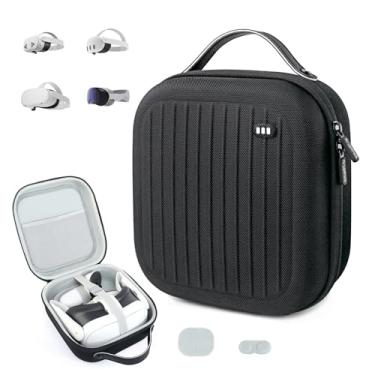 Imagem de Krypthos Estojo Rígido De Transporte Compatível Com Meta Quest 3S/Quest 3/Quest 2/Vision Pro, Estojo Para Headset De Jogos Vr Portátil E Controladores De Toque Com Protetor De Lente, Para Viagens E