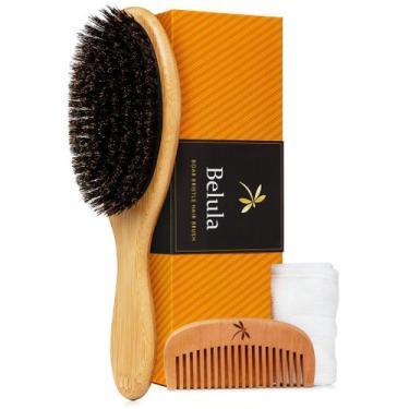 Imagem de Escova de cabelo Belula 100% cerdas de javali para mulheres (tamanho L