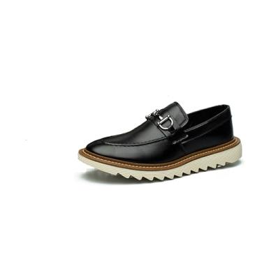 Imagem de Sapato Masculino Oxford, Couro Marrom, Mocassim Social Tratorado, Estilo Casual Moderno (Preto Off, BR, Adulto, Numérico, 38)