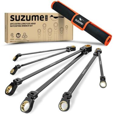 Imagem de Conjunto de chaves SUZUME Extra Long Flex Head Ratcheting 6 peças (8-1
