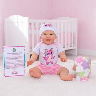 Imagem de Boneca Reborn Bebê Realista Menina Maize Silicone Pode Dar Banho Origi
