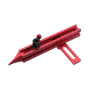 Imagem de Baoblaze Régua de marcação para traçar linhas, feita em liga de alumínio, ideal para trabalhos em madeira, carpintaria e construção, Style B