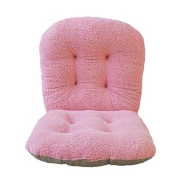 Imagem de Ioensy Almofada para cadeira de escritório Almofada para cadeira de escritório prática com amarras para encosto Suporte para costas para ficar sentado por, Rosa