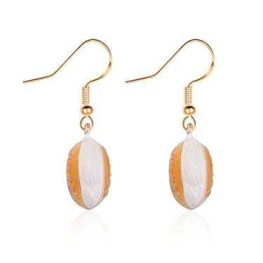 Imagem de Brincos de pão de manteiga, presente para amantes de manteiga, brinco de manteiga salgada, joias de panificação, SAME, MENTAL, Sem pedra preciosa