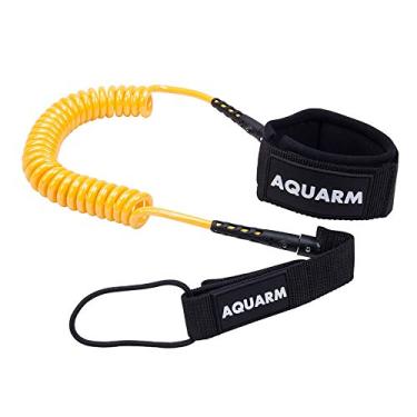 Imagem de AQUARM Coleira SUP para prancha de stand up paddle premium enrolada de 8/3 m, alça de tornozelo