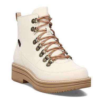 Imagem de Teva Botas femininas de couro de renda de plataforma plana confortáveis e resistentes à água, Cisne branco, 9.5