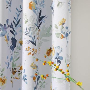 Imagem de Cortinas MYSKY HOME Floral 183 cm com isolamento térmico, 2 painéis