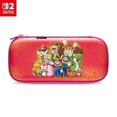 Imagem de PowerA Slim Case for Nintendo Switch 2 - Mario and Friends, Officially Licensed, Protective Case, Holds 10 Game Cards, Padded Screen Protector, Built-in Play Stand