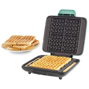 Imagem de DASH Máquina de waffle sem gotejamento: ferro de waffle 1200 W + máquina de fazer waffles para waffles, hash browns ou qualquer café da manhã, almoço e lanches com laterais fáceis de limpar,