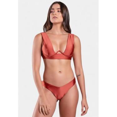 Imagem de Biquíni Areia Branca Praya Cropped Vermelho, G