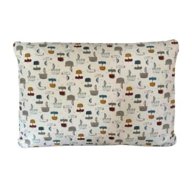 Imagem de Fronha Avulsa Barquinhos Infantil 50x70cm Tricoline 100% Algodão Estampada Arrumadinho Enxovais