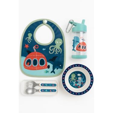 Imagem de Kit alimentação Bebê - Babador, Talheres, Garrafinha e Tigela Ore Originals