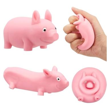Imagem de Squishy Porco Alívio Estresse Apertar Anti-stress Tiktok Squishie Brinquedo Squeeze Porquinho Rosa Macio Antiestress