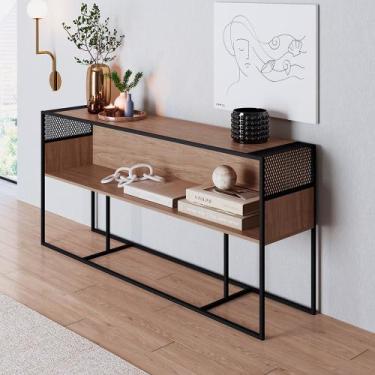 Imagem de Aparador com Nicho New 160 cm Hanover e Preto A05 - D'Rossi