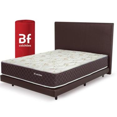 Imagem de Kit Quarto Cama Box Casal + Colchão Molas Ensacadas Dupla Face + Cabec