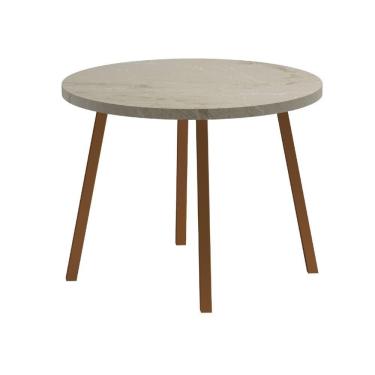 Imagem de Mesa De Jantar 4 Lug Redonda 99cm Stellar Carraro Pet Ros