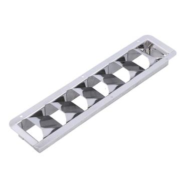 Imagem de Chiffonade Tampa de grade de ventilação marinha de aço inoxidável 304 Ventiladores de grade de design com venezianas quadradas aplicação de barco (6 compartimentos)