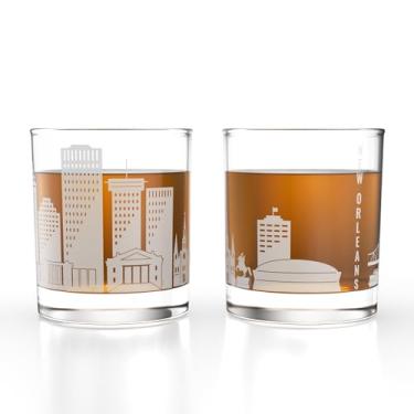 Imagem de Greenline Goods Copos de uísque New Orleans, LA Skyline (conjunto de 2), 283 g – Rocks/Copos antiquados