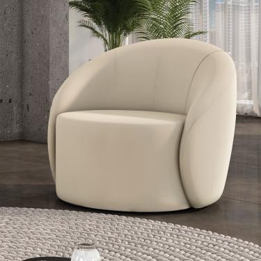 Imagem de Poltrona Decorativa Orgânica Lua Veludo D03 - D'rossi Marsala