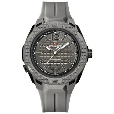 Imagem de Relógio Masculino Silicone Esportivo Quartzo A Prova D´agua Cinza Claro