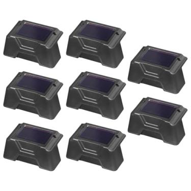 Imagem de LUMINFLY Pacote com 8 lâmpadas solares, luzes de escada alimentadas por energia solar externa, luzes de parede LED, ligadas automaticamente à noite, ótimas para degraus e pátios, certificação Fcc Ce