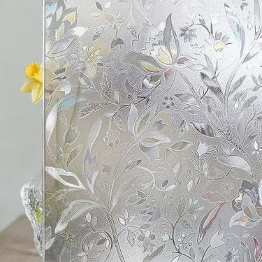 Imagem de Película de privacidade para janela, película de vitral 3D, aderência eletrostática, proteção solar e UV, adequada para janelas de casa/escritório, instalação reutilizável (RainbowYXJ, 59,9 x 199,9 cm