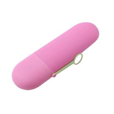 Imagem de Estojo Escova de Dente, Creme Dental Portátil Plástico Viagem Bolsa Escola(Rosa)
