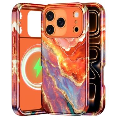 Imagem de Btscase Capa para iPhone 17 Pro [compatível com Magsafe] [proteção contra quedas de nível militar] Capa de telefone magnética à prova de choque fina antiarranhões suave ao toque TPU à prova de choque