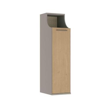 Imagem de Armário Versátil Modulado Elegance 1 Porta - Cinza/Carvalho - Móveis C