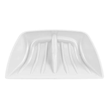 Imagem de Lâmina de pá de neve de plástico PP para construção de jardim limpeza areia solo folha cascalho fácil instalação amarelo tamanho grande (branco)