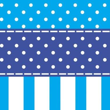 Imagem de Papel De Parede Listra E Faixa Azul Poa Autocolante Lavavel - LRP