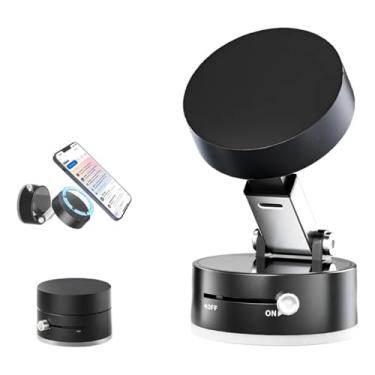 Imagem de Suporte Magnético para Celular Portátil Dobrável - Suporte de Celular ajustável para Carro, Mesa, Espelho - Suporte Magnético Dupla Face -(Preto)