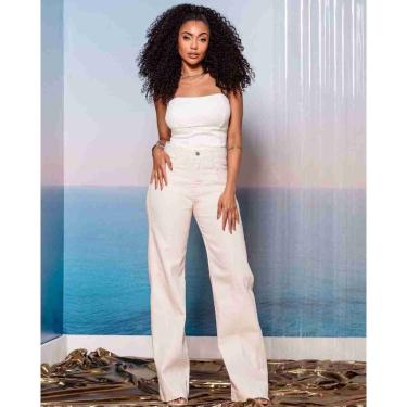 Imagem de Calça Sarja Feminina Wide Leg - 31879