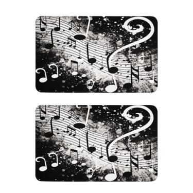 Imagem de Blueangle Conjunto de 2 ímãs de geladeira com nota musical preta - Ímãs decorativos engraçados de geladeira de cozinha - Seguro para lava-louças e decoração magnética durável (176)