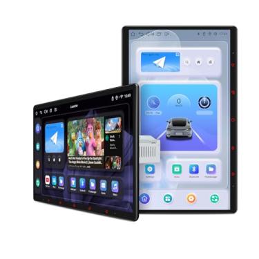 Imagem de JOYING Rádio estéreo automotivo com tela sensível ao toque de 13,3 polegadas com CarPlay e Android Auto, unidade de cabeça Android 13 rotacionada manualmente com rádio AM/FM, Bluetooth 5.0, link