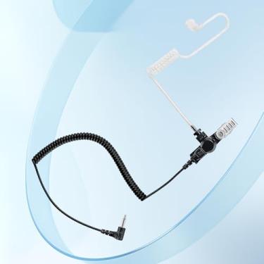 Imagem de Fone de ouvido sem fio de 3,5 mm com clipes – Fone de ouvido para walkie-talkie, fones de ouvido sem fio - microfones para apresentações em conferências