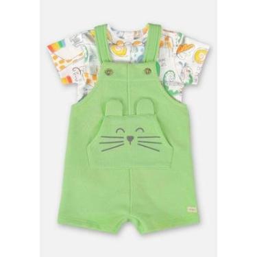 Imagem de Conjunto Comfy Unissex para Bebê Jardineira e Body Up Baby-Unissex