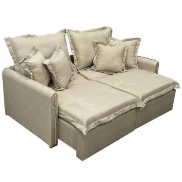 Imagem de Sofá Cama Lima 200cm em Linho 3 Lugares Retrátil e Reclinável União Co